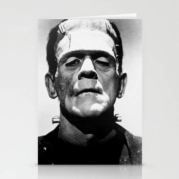 Frankenstein 1933 classic icon image, flawless, timeless horror movie classic Stationery Cards