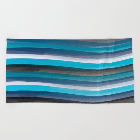 Blue lines Beach Towel