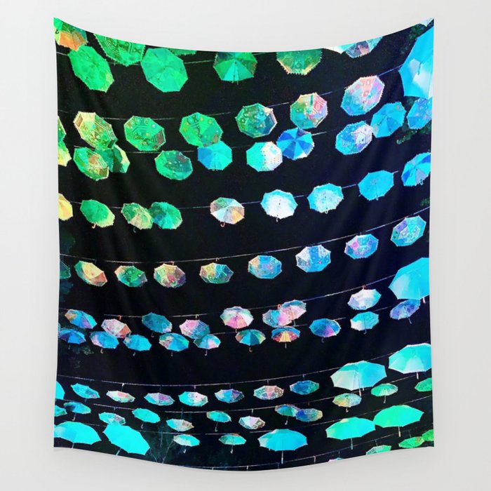 Electric Forest Umbrellas Wall Tapestry