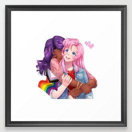Utena and Anthy Pride Framed Art Print