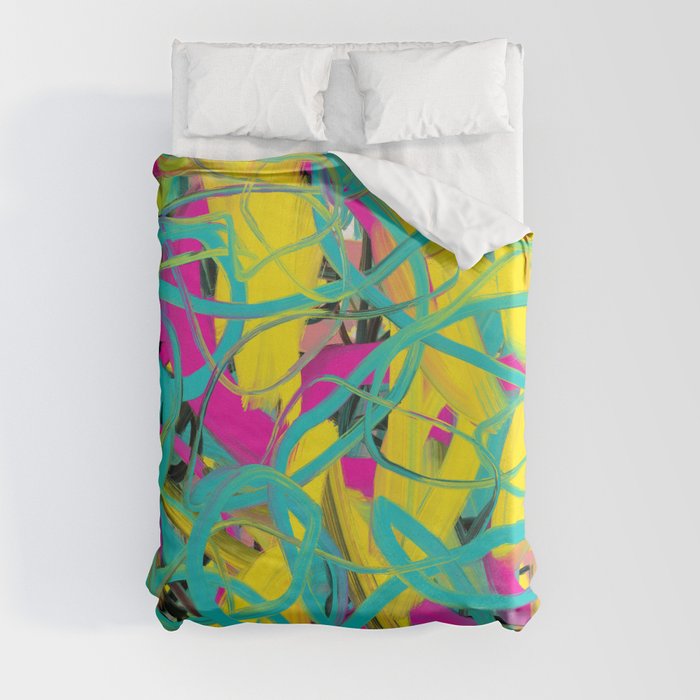 Abstract expressionist Art. Abstract Painting 24. Duvet Cover