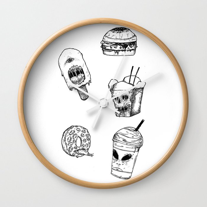 Monster Food Wall Clock