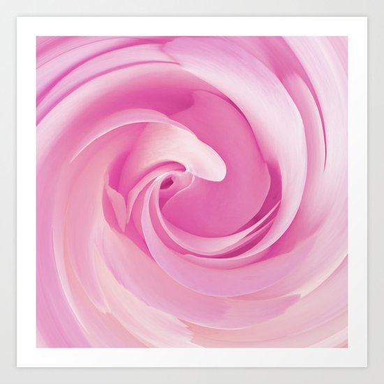 Pure Pink Rose Art Print