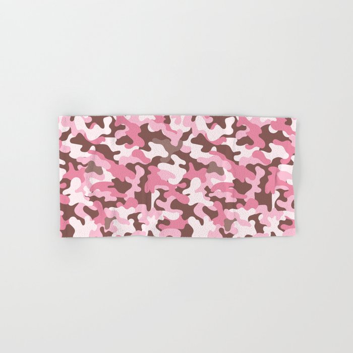Pink Military Camouflage Pattern Hand & Bath Towel