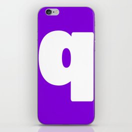 q (White & Violet Letter) iPhone Skin