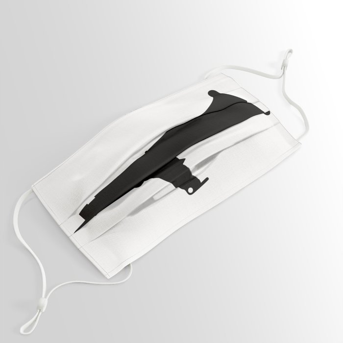 Megaphone Silhouette Face Mask by HomeStead Digital Society6