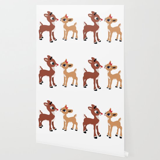 Classic Rudolph And Clarice Wallpaper By Graphicloveshop Society6