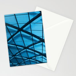 modern glass roof of hamburg metro station Stationery Card