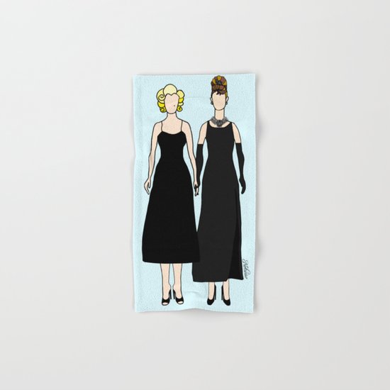 Little Black Dress of Audrey Marilyn Hand & Bath Towel