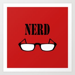 Nerd Glasses Art Print