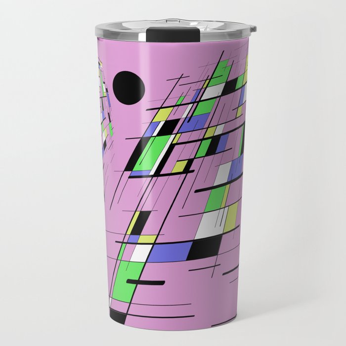 Bad perspective - Abstract, vector, geometric, 3D style artwork Travel Mug