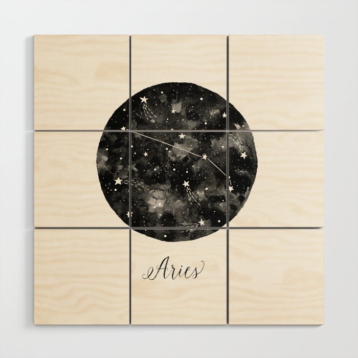 Aries Constellation Wood Wall Art