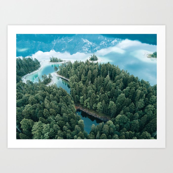 Mountain in a Lake - Landscape Photography Art Print