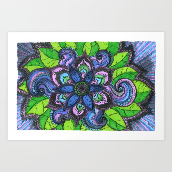 Blue Flower Art Print