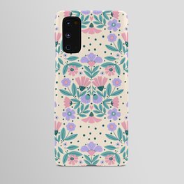 Light Pink and Purple Floral Pattern Android Case