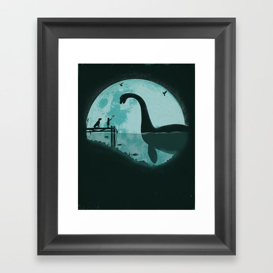 Encounter Under a Blue Moon Framed Art Print