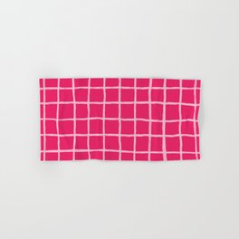Pink on Pink Checkered Grid Hand & Bath Towel