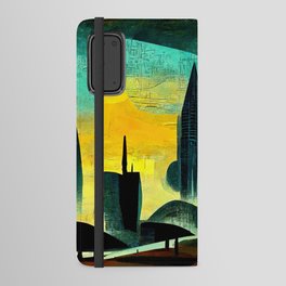 Abstract Futuristic Cityscape Android Wallet Case