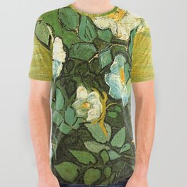 Wild Roses_Vincent van Gogh  Dutch post-impressionist painter (1853–1890) All Over Graphic Tee
