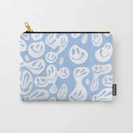 Pastel Blue Dripping Smiley Carry-All Pouch