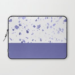Very Peri 2022 Color Of The Year Violet Blue Periwinkle Terrazzo Marble Laptop Sleeve