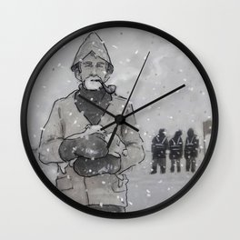 Snow Dogs Wall Clock | Digital, Drawing, Chalk Charcoal, Acrylic, Graphite, Black And White, Fanart, Colored Pencil, Javert, Tundra 