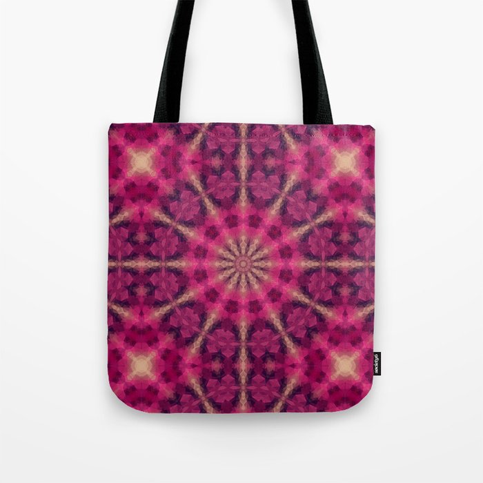 Kaleidoscope . Raspberry magic. Tote Bag by Fuzzyfox | Society6