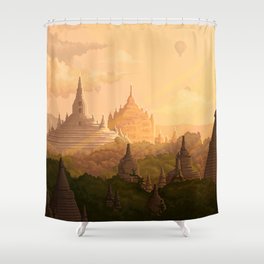 Bagan Myanmar Shower Curtain