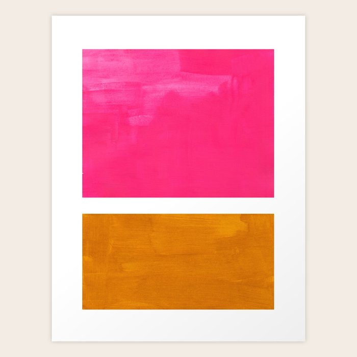 Magenta Yellow Ochre Rothko Minimalist Mid Century Abstract Color Field