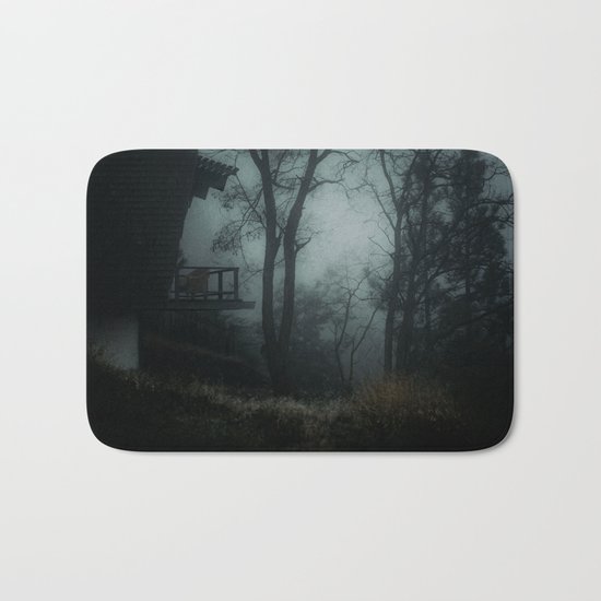 Fog in the woods Bath Mat