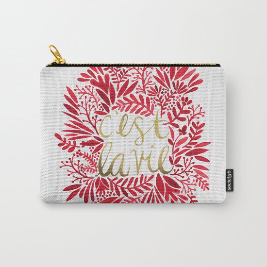 That's Life – Gold & Red Carry-All Pouch