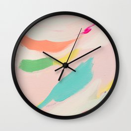 Wild Ones #3 - abstract painting Wall Clock