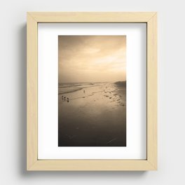 Island Sunset 1990 Sepia Recessed Framed Print