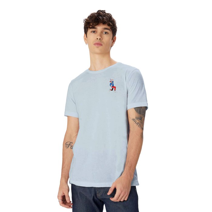 Blue And Red Cricket T Shirt