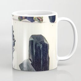 Minerals and Gems VIII Vintage Illustration by Reinhard Brauns 1903 Colorful Navy Blue Opal Crystals Coffee Mug