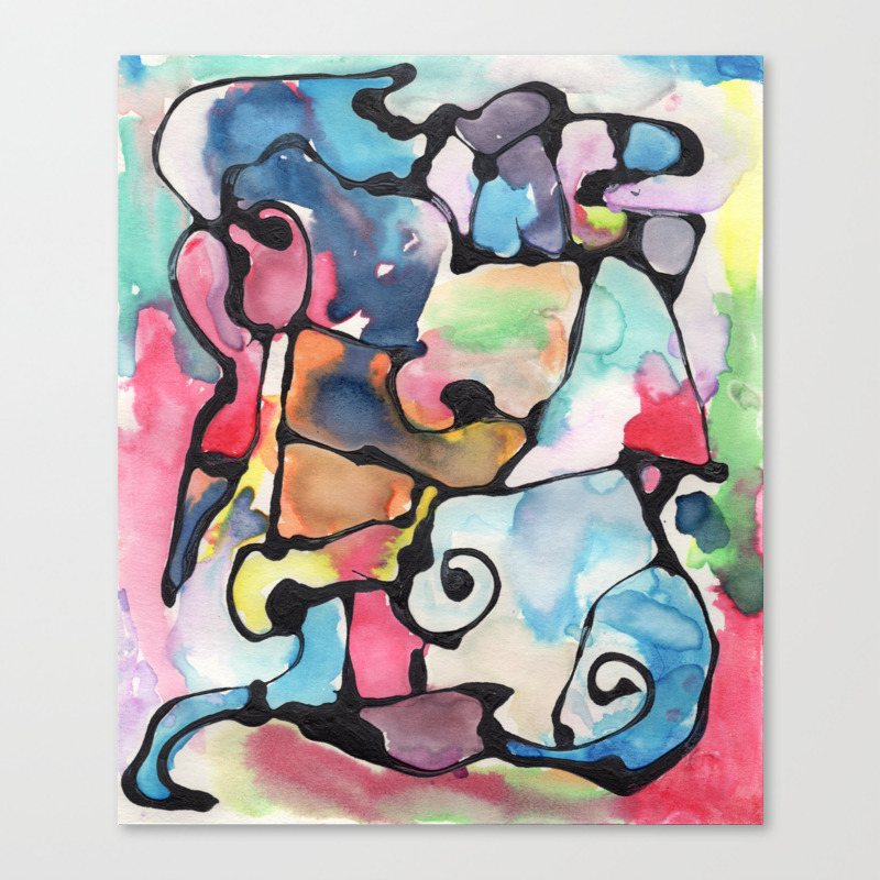 Pastel Puzzle Painting Canvas Print By Gevperry Society6