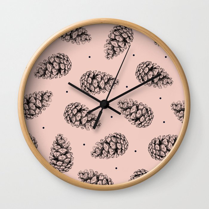 Pink cones Wall Clock