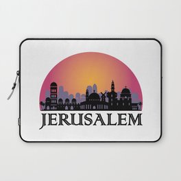 Jerusalem Old City Skyline - Israel Travel Laptop Sleeve