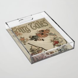 Vintage Fairy Tale Book Cover Acrylic Tray