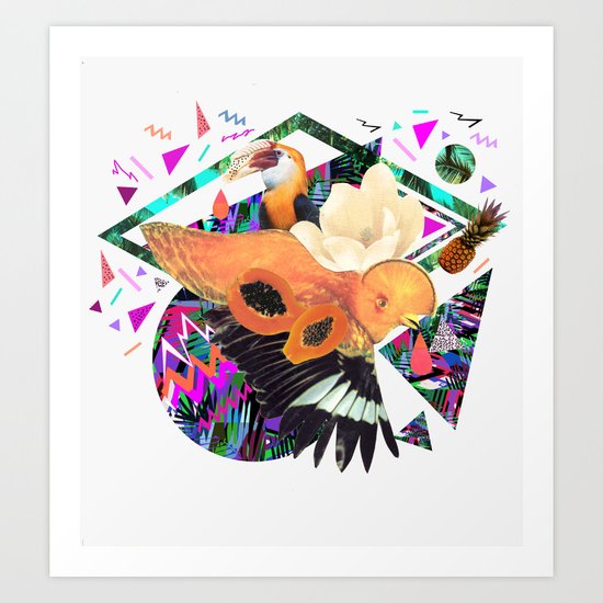PAPAYA by Carboardcities and Kris tate Art Print