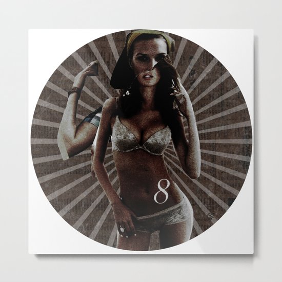 Build a Woman - Cut and Glue · The dark 8 Metal Print