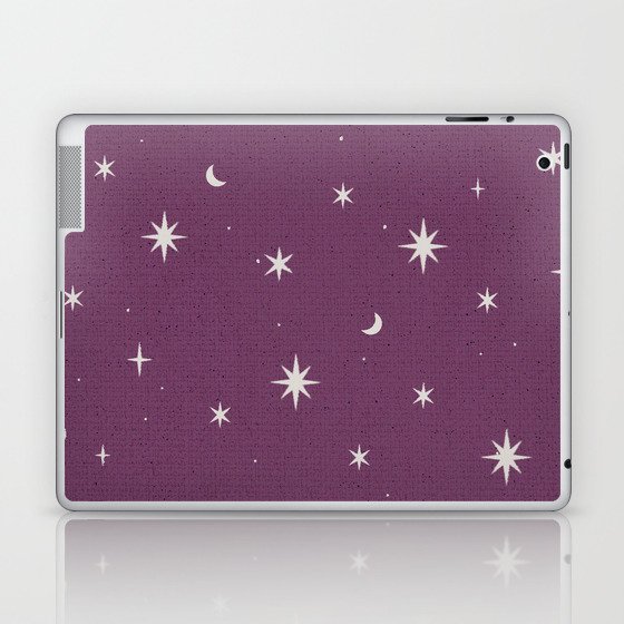 Starry night pattern violet daffodil Laptop & iPad Skin