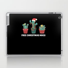 Free Christmas Hugs Funny Cactus Plants Laptop Skin