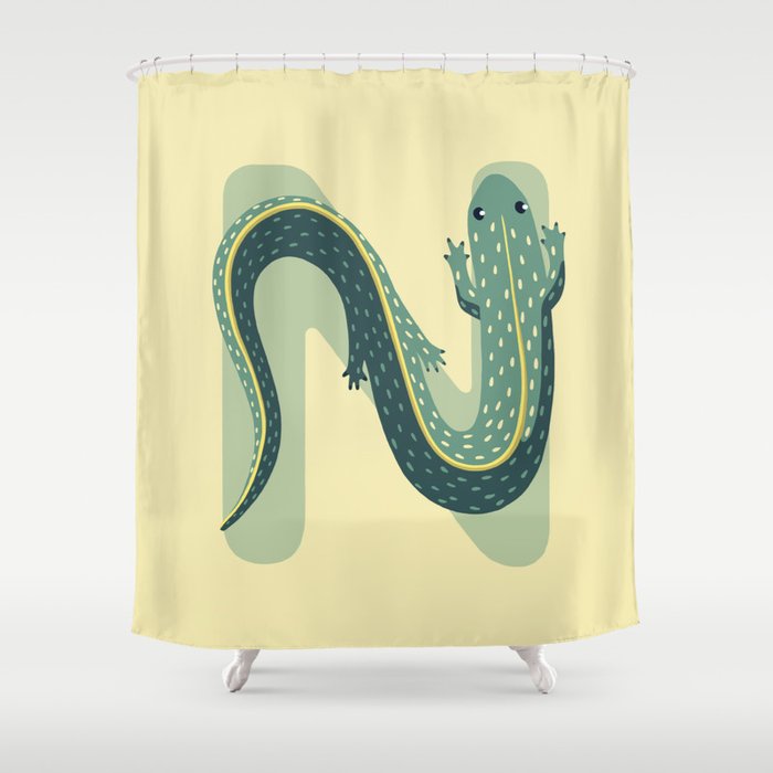 N for Newt Shower Curtain