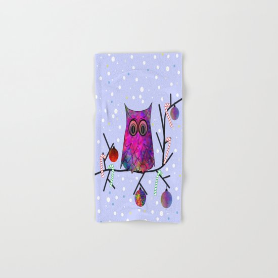 The Festive Owl Hand & Bath Towel