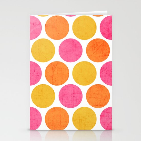 summer polka dots Stationery Cards