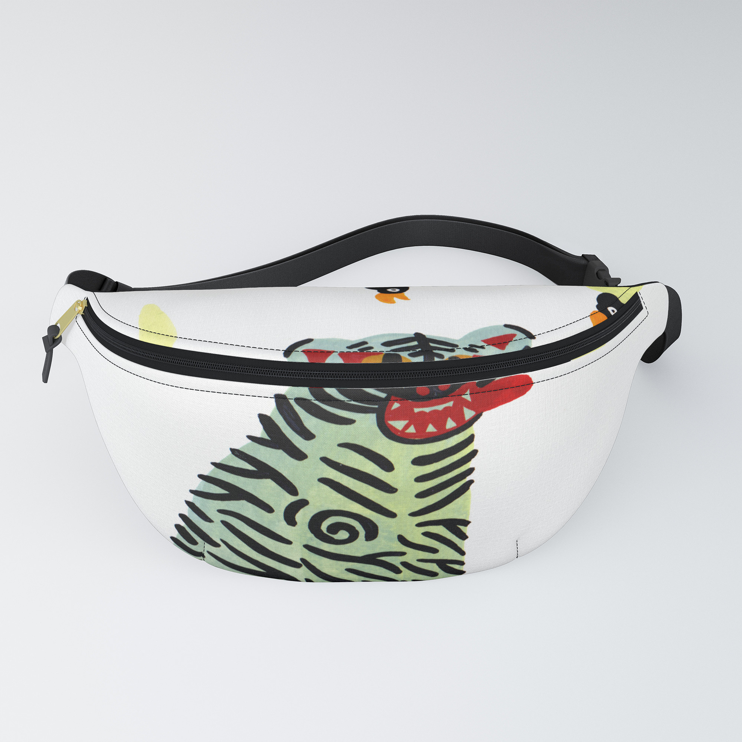 Korean Traditional Tiger Painting By Yoonhyehe Fanny Pack By