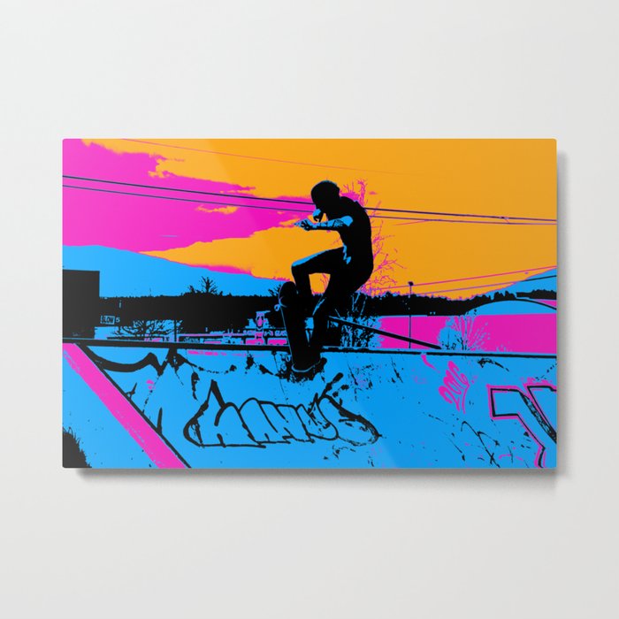 On Edge - Skateboarder Metal Print