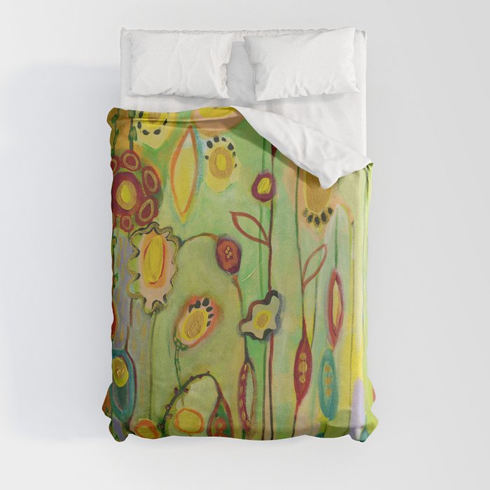 Holiday Garden Lights Duvet Cover