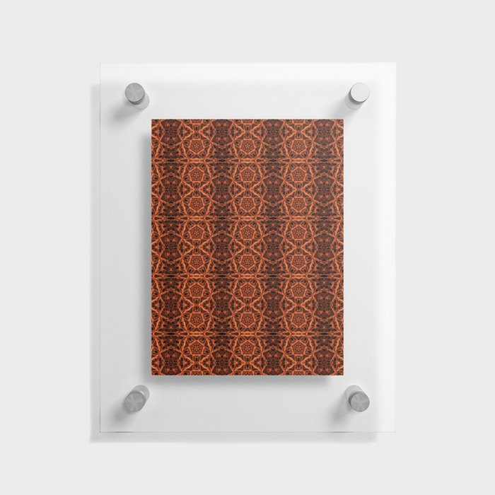 Liquid Light Series 21 ~ Orange Abstract Fractal Pattern Floating Acrylic Print